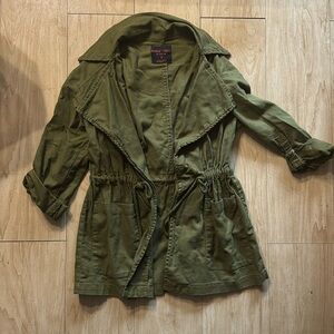 Green army jacket with pockets - S